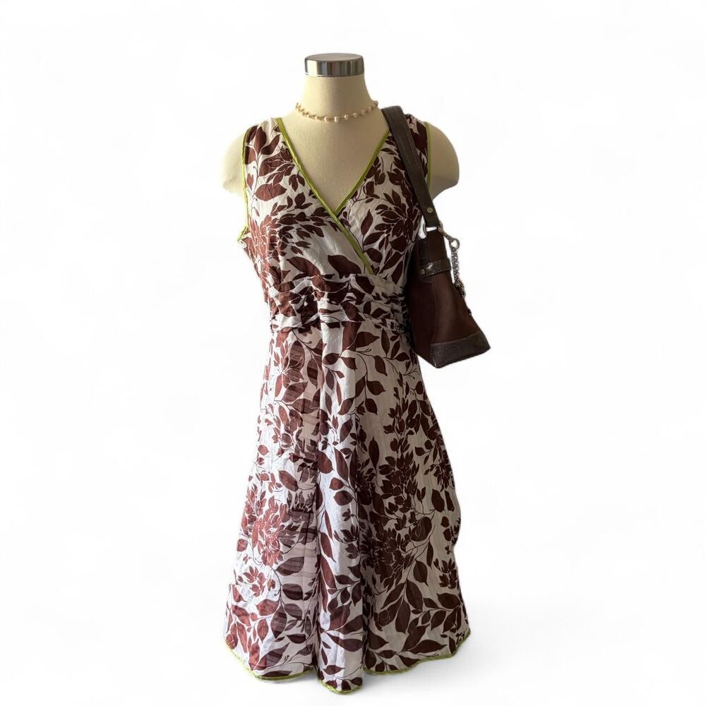Robbie-bee Women's Brown and Green Dress